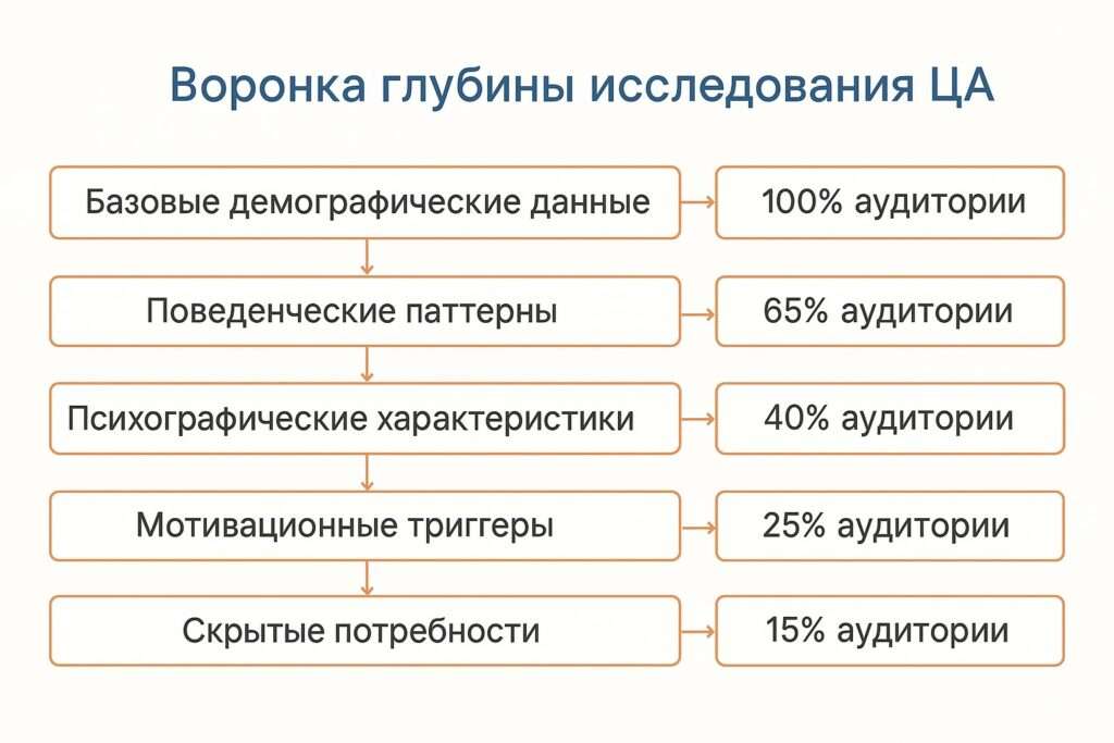 Воронка глубины исследования ЦА