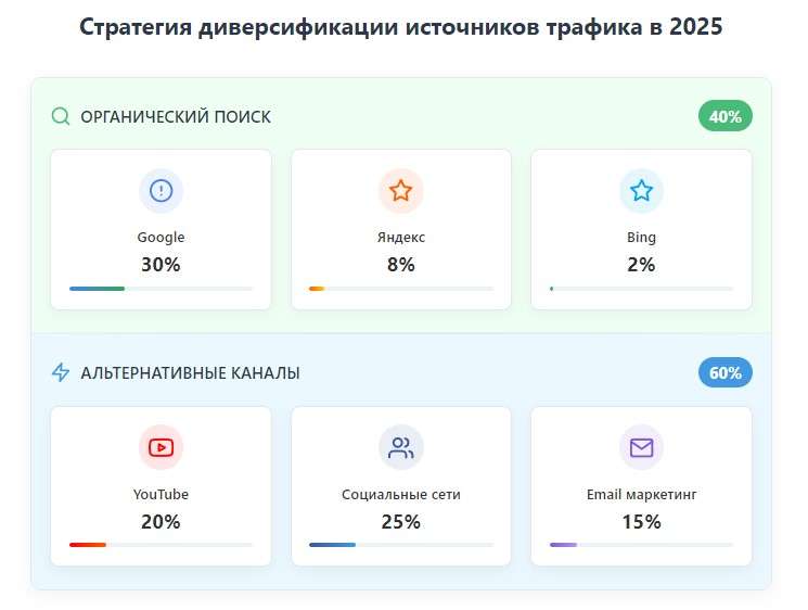 Источники трафика в 2025