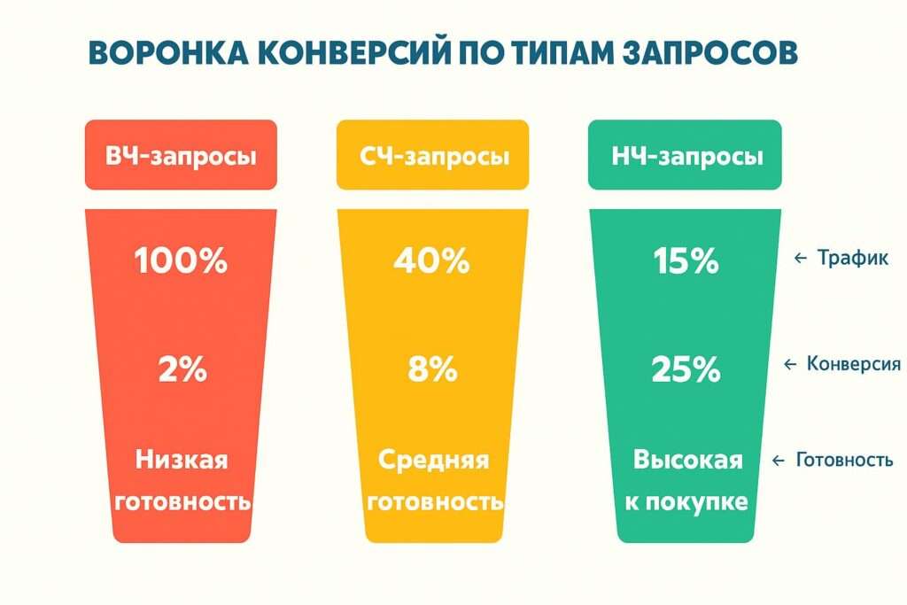 Воронка конверсий по запросам
