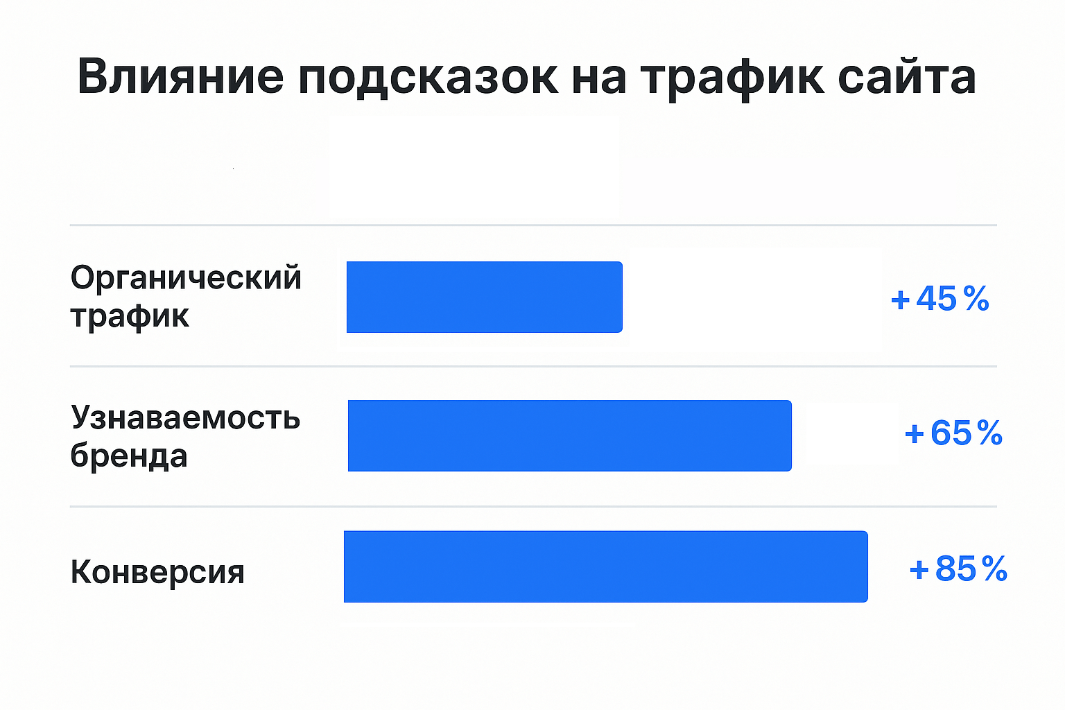 Влияние подсказок на трафик