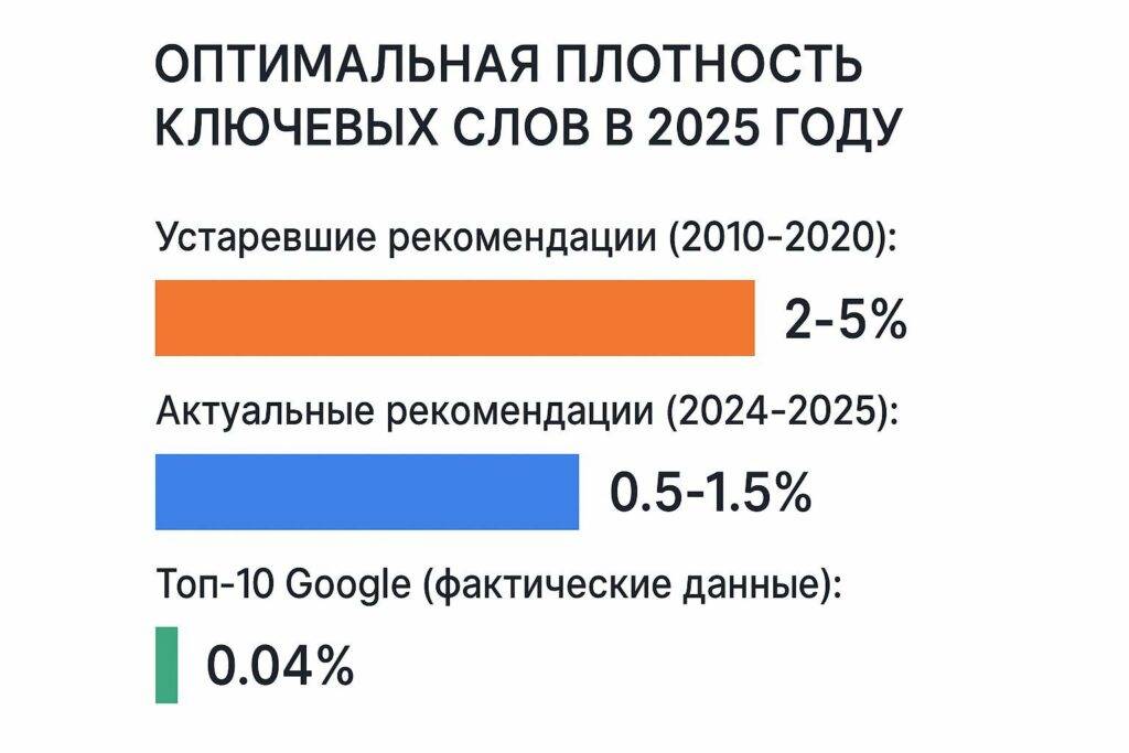 правильная плотность ключевых фраз