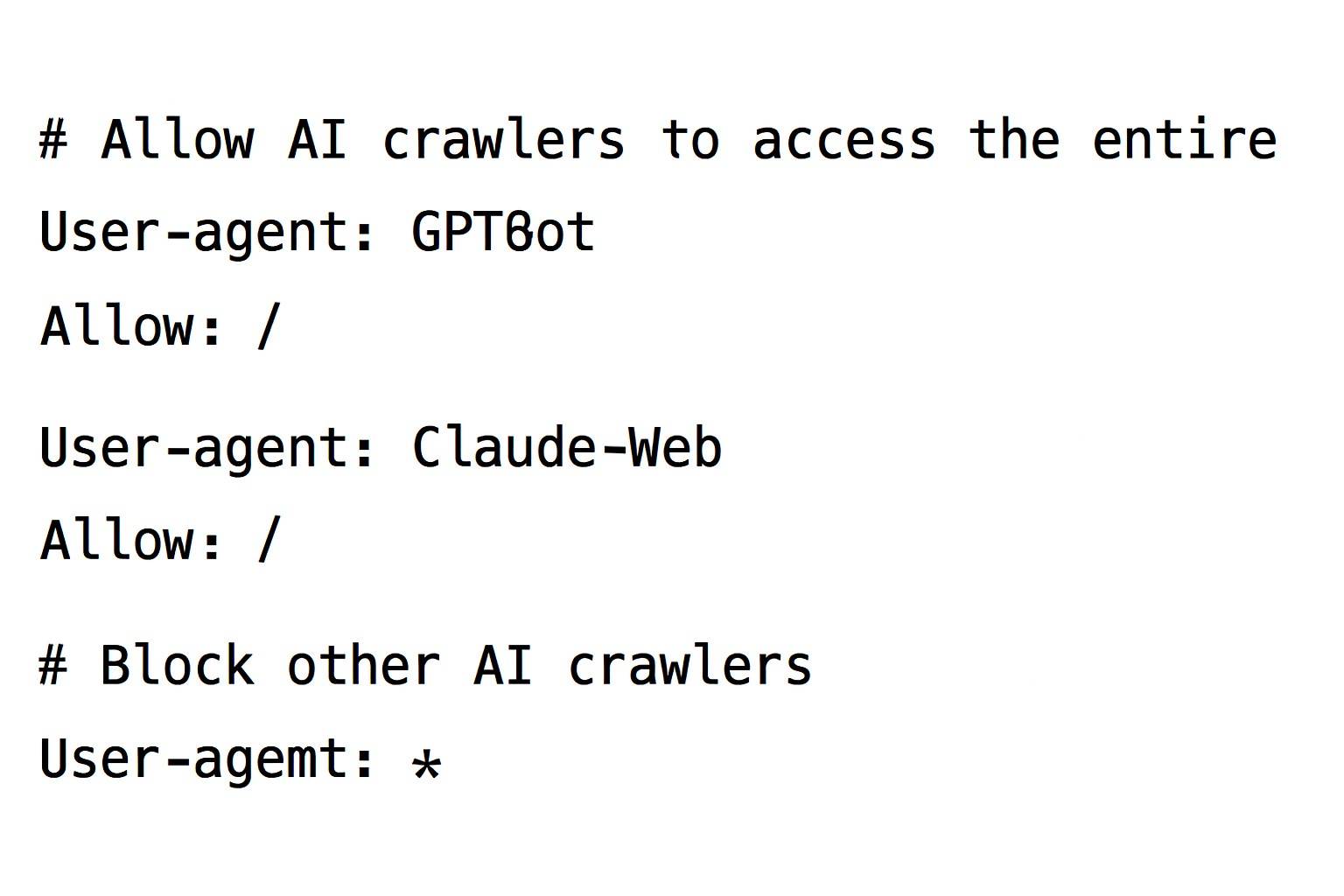 Скриншот файла robots.txt